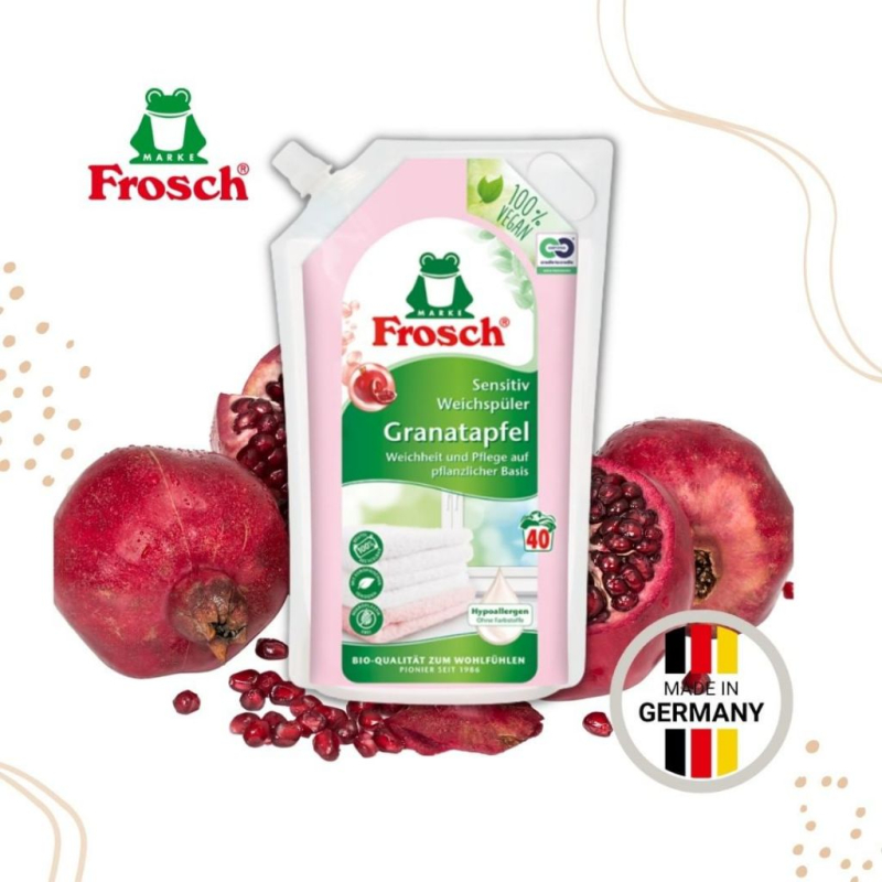 Túi Nước Xả Vải Hữu Cơ Frosch 1L Hương Lựu